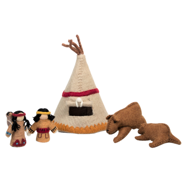 Papoose Toys Papoose Toys Native American Village 5pc