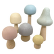 Papoose Toys Papoose Toys Pastel Wood Mushrooms 6pc