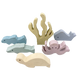Papoose Toys Papoose Toys Pastel Wood Sea Story 6pc