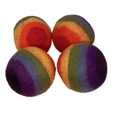 Papoose Toys Papoose Toys Rainbow Ball 12.5cm 4pc Large