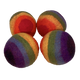 Papoose Toys Papoose Toys Rainbow Ball 12.5cm 4pc Large