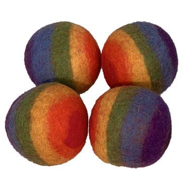 Papoose Toys Papoose Toys Rainbow Ball 7.5cm 4pieces