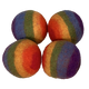 Papoose Toys Papoose Toys Rainbow Ball 7.5cm 4pieces