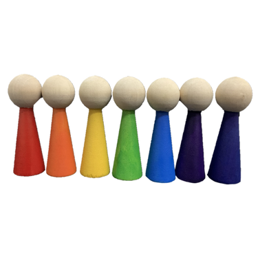 Papoose Toys Papoose Toys Rainbow People 7pc