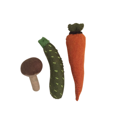 Papoose Toys Papoose Toys Vegetable Carrot, Zucchini, Mushroom