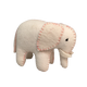 Papoose Toys Papoose Toys White Elephant Pink Stitching