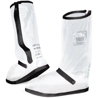 Perletti Overschoenen reflecterend PVC transparant zwart maat 36-39