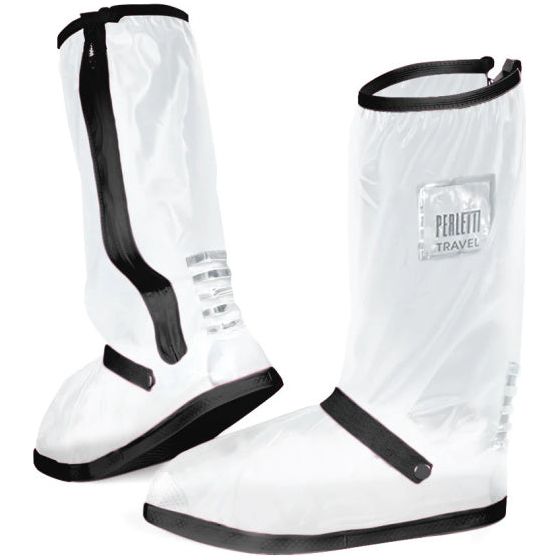 Load image into Gallery viewer, Perletti Overschoenen reflecterend PVC transparant zwart maat 36-39
