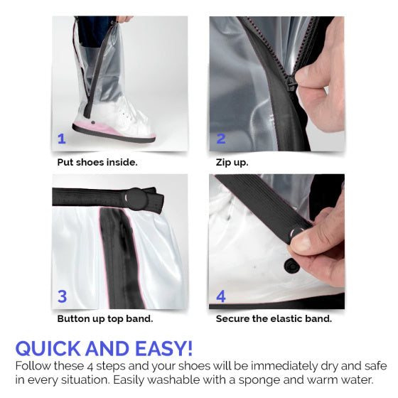 Load image into Gallery viewer, Perletti Overschoenen reflecterend PVC transparant zwart maat 36-39
