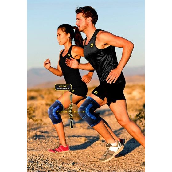 Load image into Gallery viewer, Pflexx Kniebandage Compression unisex blauw per set maat XS
