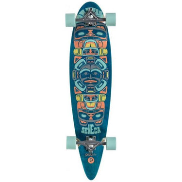 Playlife Longboard 97 x 23 cm hout zwart blauw