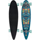 Playlife Longboard 97 x 23 cm hout zwart blauw