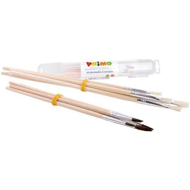 Primo Kwastenset junior 22 cm hout naturel 11-delig