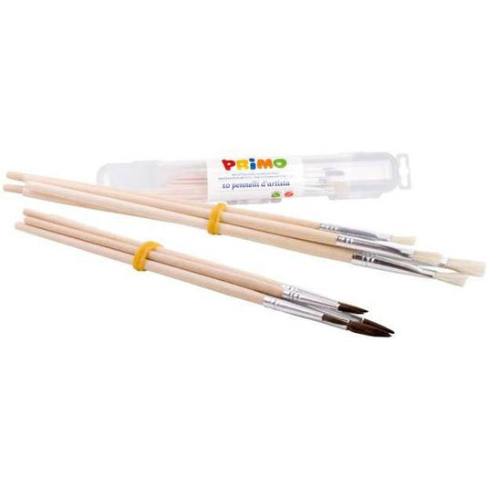 Primo Kwastenset junior 22 cm hout naturel 11-delig