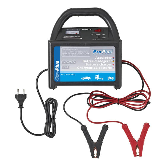 Load image into Gallery viewer, Proplus Acculader 12 24 Volt 15 Ampère 30-300 Ah zwart
