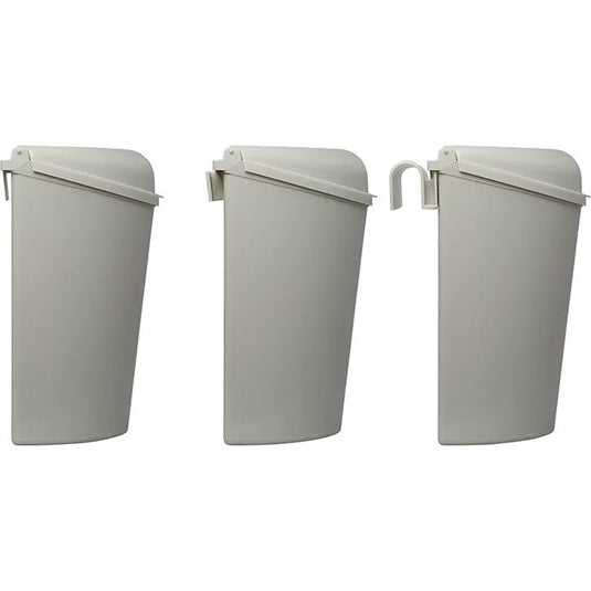 Proplus Afvalbak met deksel 6 liter 29,5 cm lichtgrijs