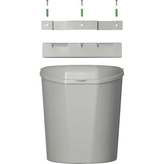 Proplus Afvalbak met deksel 6 liter 29,5 cm lichtgrijs