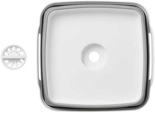 Proplus Afwasteil opvouwbaar 30 x 30 x 20 cm grijs wit