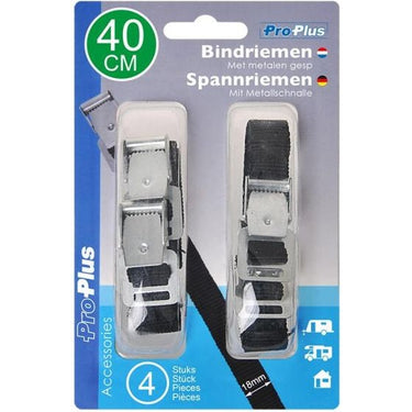 Proplus Bindriemen 18 x 400 mm polyester zwart 4 stuks