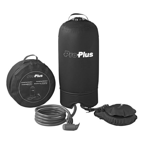 Load image into Gallery viewer, Proplus Campingdouche met voetpomp 11 liter zwart
