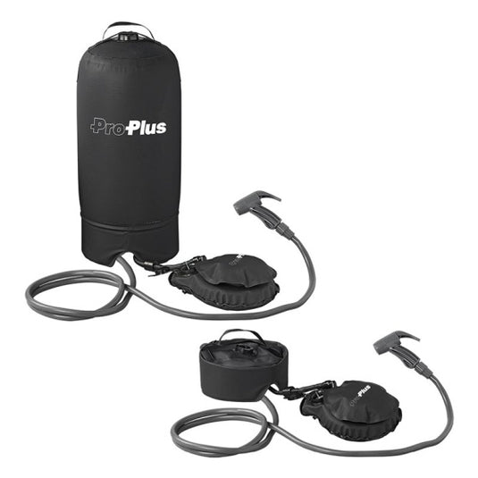 Proplus Campingdouche met voetpomp 11 liter zwart