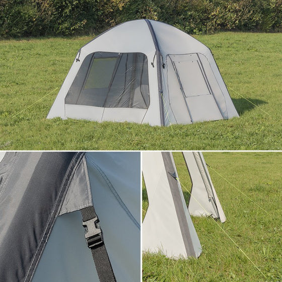 Load image into Gallery viewer, Proplus Partytent opblaasbaar 365 x 365 cm lichtgrijs
