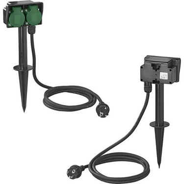 Proplus tuincontactdoos Schuko 2-voudig 2 meter 3x2,5mm² zwart