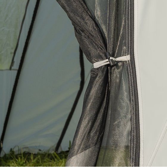 Afbeelding laden in galerijviewer, Proplus Zijwand met horrengaas voor opblaasbare partytent grijs
