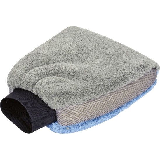 Load image into Gallery viewer, Protecton Washandschoen microvezel 27 x 18 x 4,5cm blauw grijs
