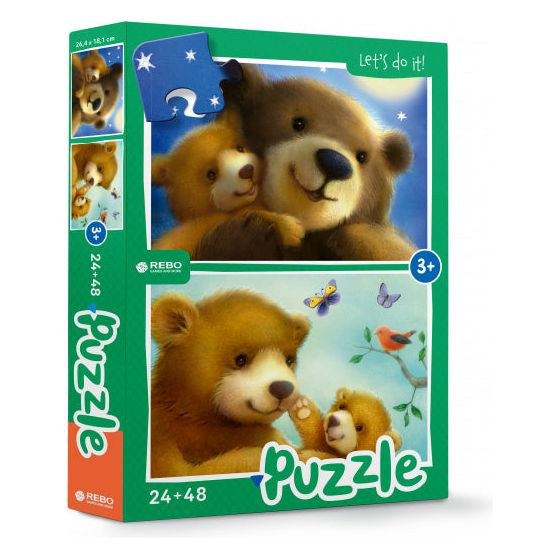 Load image into Gallery viewer, Rebo Productions Sweetest Bear legpuzzel junior 24 48 stukjes
