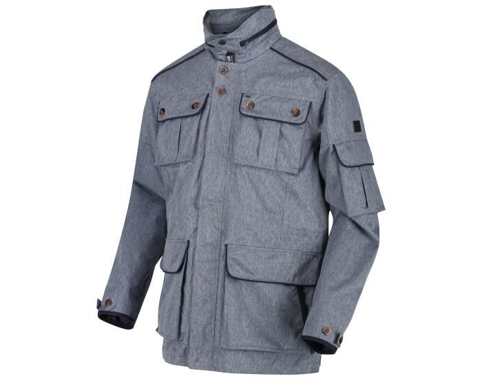 Load image into Gallery viewer, Regatta Elmore waterdichte outdoorjas jeansblauw maat M
