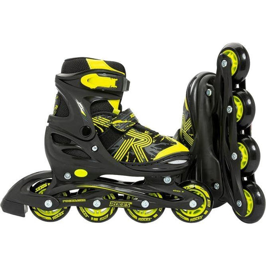 Roces Inline skates Jokey 3.0 softboot 82A zwart geel maat 26-29