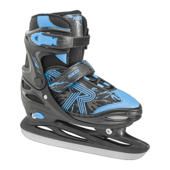 Load image into Gallery viewer, Roces Jokey Ice 3.0 verstelbare schaatsen zwart blauw maat 26-29
