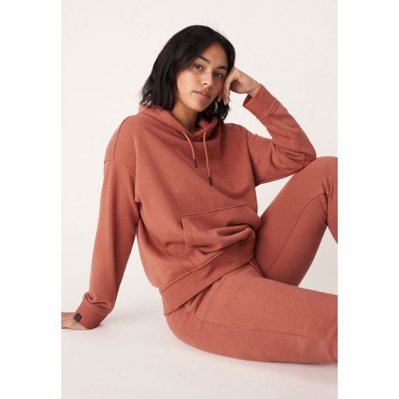 Load image into Gallery viewer, Röhnisch Hoodie Essential dames biologisch katoen oudroze mt XS
