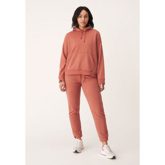 Load image into Gallery viewer, Röhnisch Hoodie Essential dames biologisch katoen oudroze mt XS
