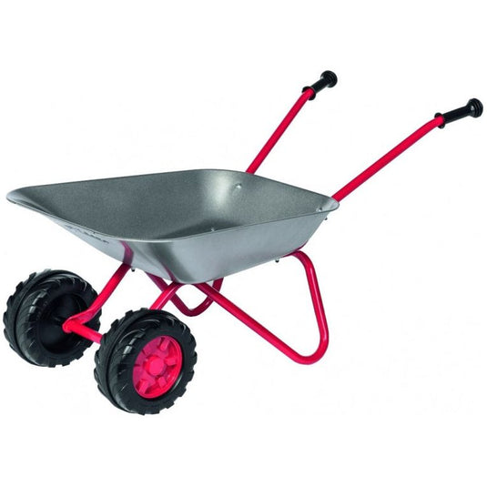 Rolly toys Stalen kruiwagen junior zilver rood