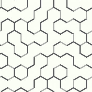 Roommates Behang Peel and Stick Geometric 503 cm vinyl grijs