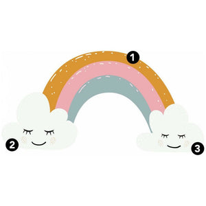 Roommates Muursticker Rainbow Hearts 112 cm vinyl 47-delig