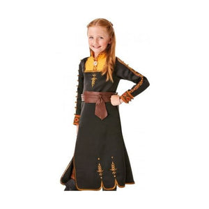 Rubie's Anna Frozen II verkleedpak paars 4-delig mt 128