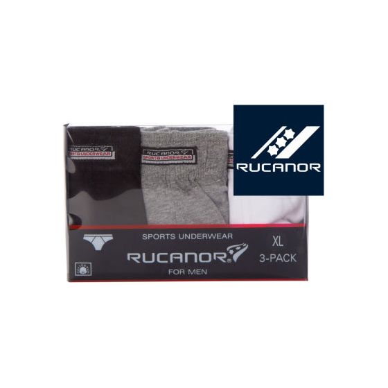 Load image into Gallery viewer, Rucanor Box-slips 3-pack heren zwart grijs wit maat S

