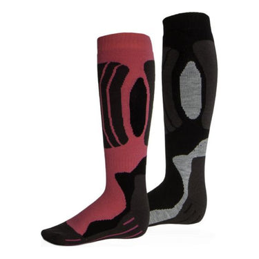 Rucanor Svindal skisokken 2-pack unisex zwart roze maat 43-46