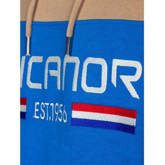 Rucanor Trevor sweater hoodie heren blauw beige maat M