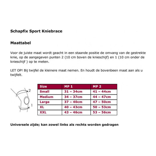 Schaper Kniebrace Schapfix Sport textiel blauw groen maat L