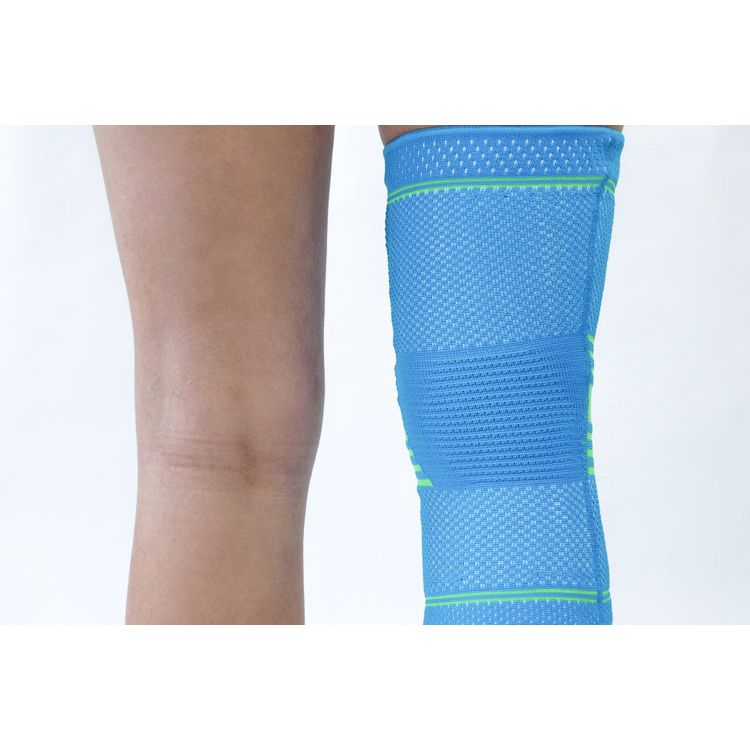 Load image into Gallery viewer, Schaper Kniebrace Schapfix Sport textiel blauw groen maat L
