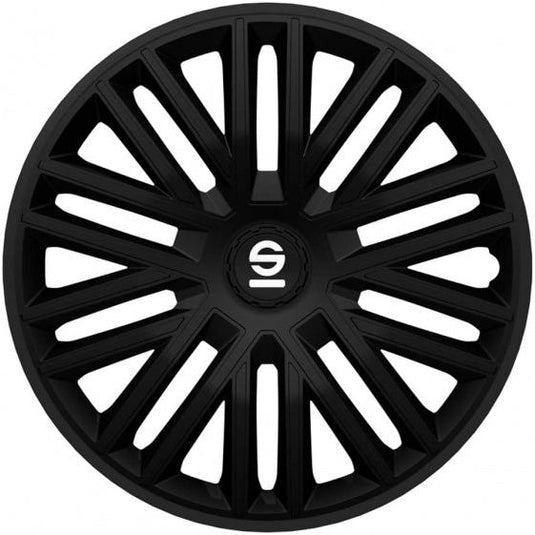 wieldoppen Bergamo 16 inch ABS zwart 4 stuks