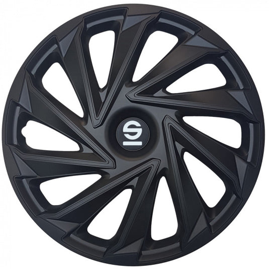 Sparco Wieldoppen Varese 14 inch zwart set van 4