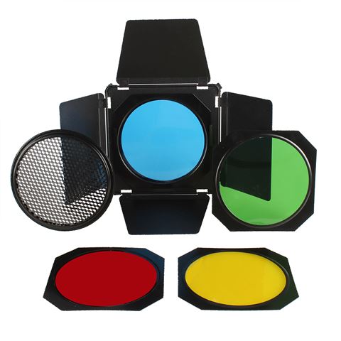 Load image into Gallery viewer, StudioKing Kleppenset SK-BD95 voor 9,5 cm Studioflitsers
