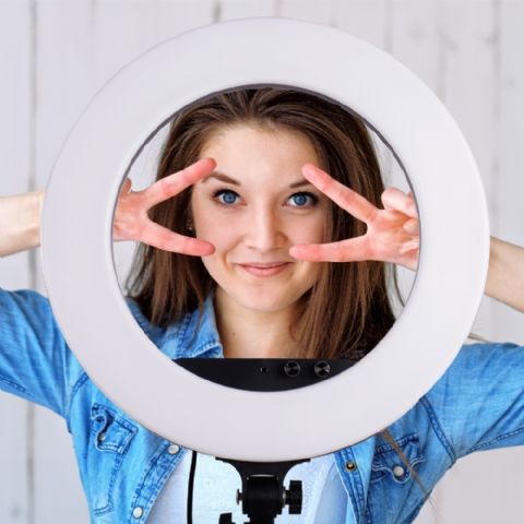 Load image into Gallery viewer, StudioKing LED Ringlamp Set LED-480ASK op 230V
