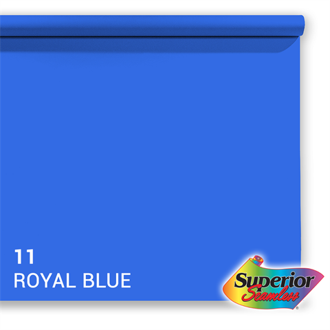 Load image into Gallery viewer, Superior achtergrondpapier 11 royal blue chroma key 1,35 x 11m
