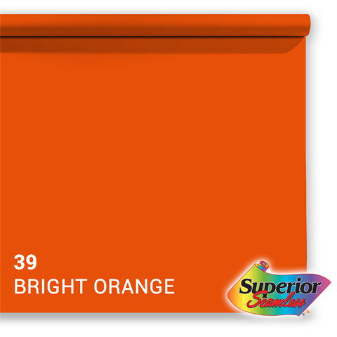 Load image into Gallery viewer, Superior achtergrondpapier 39 bright orange 1,35 x 11m
